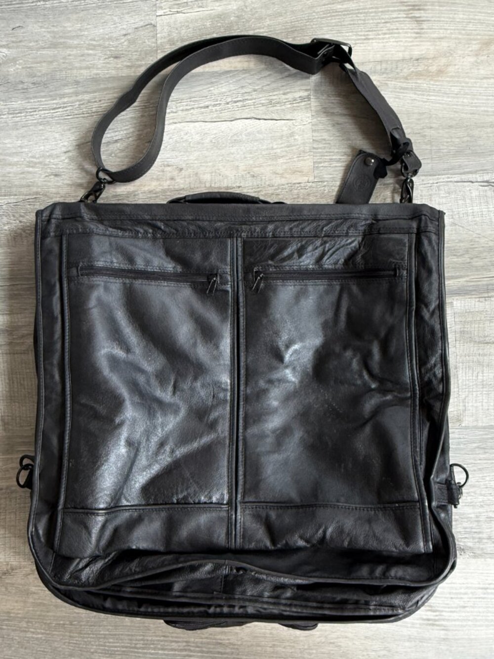 Genuine Leather Top Grain Leather Suit Carrier